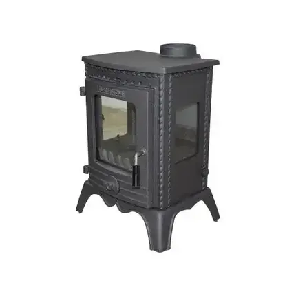 Опалювальна чавунна піч камін на дровах окремостояча Flame Stove Sirius Minor Lux, фото 1
