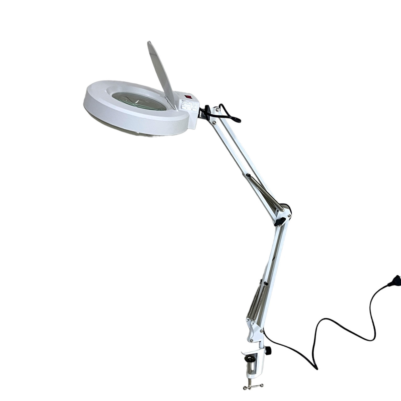 Лампа-лупа LED настільна на струбцині