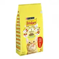 Friskies Сухой корм для кошек говядина с курицей и овощами 10 кг