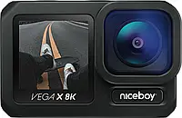 Водонепроницаемая портативная экшн-камера Niceboy VEGA X 8K Black с двумя камерами
