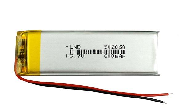 Акумулятор літій-полімерний 600mAh 3.7 v 502060 для MP3 плеєрів, гарнітур, відеореєстраторів