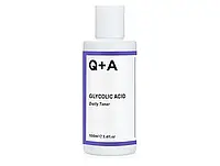 Тонер для лица с гликолевой кислотой Q+A Glycolic Acid Daily Toner, 100 мл