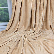 Простирадло махрова мікрофібра золотистий колір 180*200 см