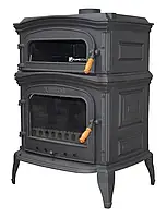 Чугунная печь на дровах отопительно-варочная Flame Stove Altara Premium буржуйка с духовкой