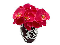Ветка орхидеи искусственная розовая для декора Цветы для декорирования L 15 cm D 12 cm