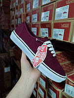 БОРДОВЫЕ Кеды Vans Authentic BORDO / WHITE ванс унисекс 2023 EUR 42,5 - (27,5 cm)