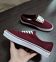 БОРДОВЫЕ Кеды Vans Authentic BORDO / WHITE ванс унисекс 2023 EUR 40 - (25,5 cm)