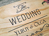 Весільна книга вітань і побажань з дерев'яною обкладинкою "The Wedding", фото 4