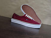 БОРДОВЫЕ Кеды Vans Authentic BORDO / WHITE ванс унисекс 2023 EUR 42 - (27 cm)