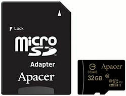 MicroSDHC (UHS-1) Apacer 32Gb class 10 (adapter SD)