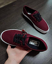 БОРДОВІ Кеди Vans Authentic BORDO / WHITE ванс унісекс 2023, фото 4