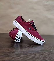 БОРДОВІ Кеди Vans Authentic BORDO / WHITE ванс унісекс 2023, фото 6