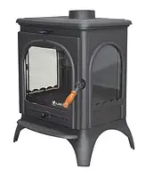 Отопительная печь на дровах буржуйка чугунная для дома Flame Stove Modena Lux