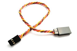 Подовжувач для сервоприводу скручений JR Female - JR Male 22AWG AMASS кабель довжиною 30 см  - 50 шт.
