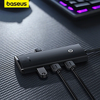 Baseus HUB адаптер USB-A 4-in-1/USB3.0*4/Type-C/длина кабеля 25 см