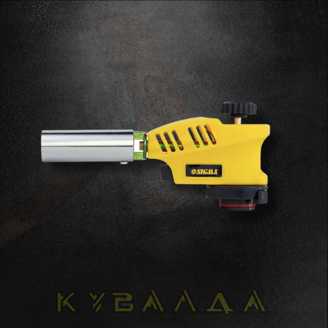 Пальник газовий з регулюванням полум'я зверху і п'єзопідпалом Ø20мм 153мм SIGMA