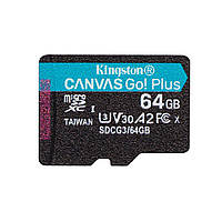 Карта пам'яті microSDXC (UHS-1 U3) Kingston Canvas Go Plus 64Gb class 10 A2 V30 (R170MB/s, W70MB/s)