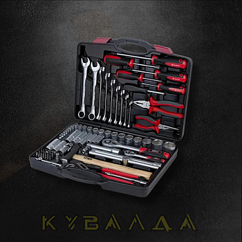 SIGMA Набір інструментів, ключів, торцевих насадок і біти 1⁄4 "1⁄2" 80 шт. CrV Ultra