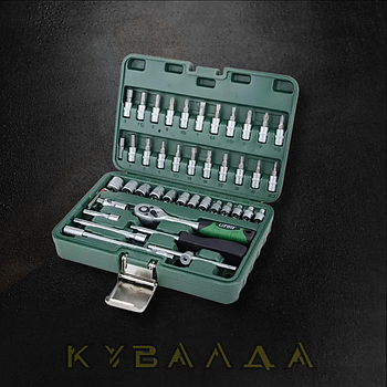 SIGMA Набір насадок торцевих і біт 1⁄4" 46 шт. Grad