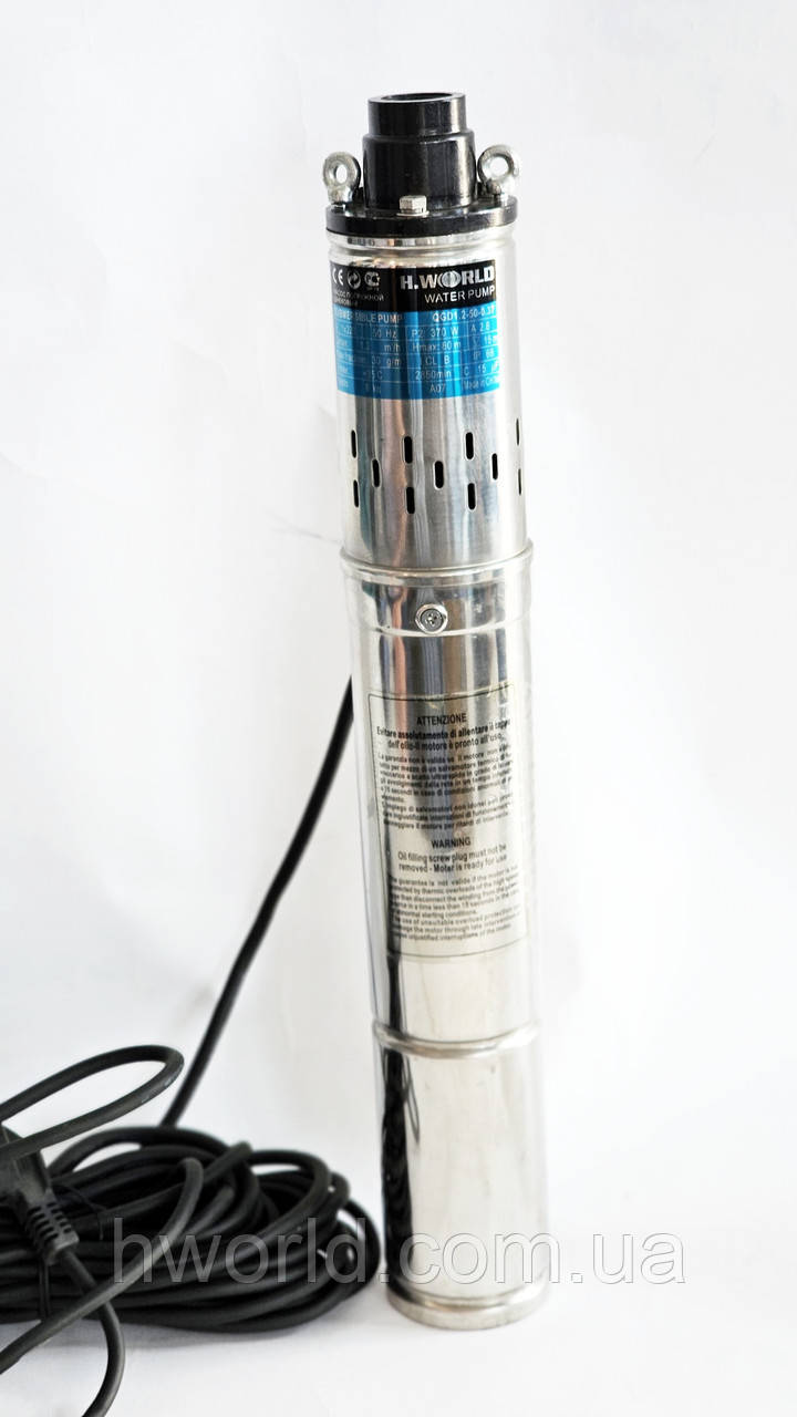Насос свердловинний шнековий  H-World  3QGD  1.2-50-0.37, фото 1