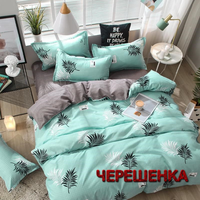 Полуторний набір постільної білизни 150*220 з Бязі "Gold" №157407AB Черешенка™
