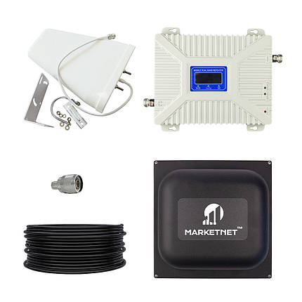 Комплект GSM Репітер 900/1800 МГц підсилювач мобільного зв'язку з покриттям 150 м2, фото 1