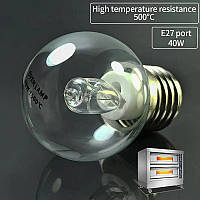 Лампочка для печи 500°C E27 40W Лампа жаростойкая 220V