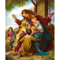 Набор алмазной мозаики ColorArt Икона Иисус и дети 40х50 SP027