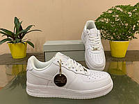 Мужские кроссовки Nike Air Force White Classic (белые) демисезонные кеды на толстой подошве D272