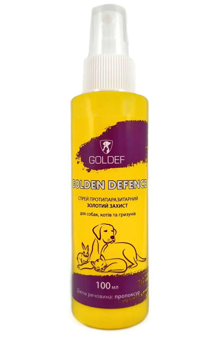 Спрей Goldef від бліх та кліщів для собак та котів, 100 мл, фото 1
