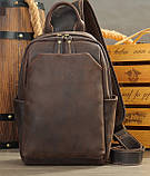 Чоловіча сумка на груди (слінг), бананка Wild Leather (352), фото 6