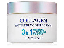 Освітлювальний крем для обличчя з колагеном Enough Collagen 3 in 1 Whitening Moisture Cream, 50 мл