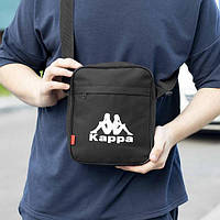Стильная мужская барсетка KAPPA SM, молодежный мессенджер Kappa, черная сумка через плечо Каппа
