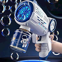 Электрический пистолет для мыльных пузырей Electric Future Bubble Gun Blue на батарейках | Мыльные пузыри