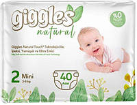 Подгузники детские Giggles Natural 2 Mini 3-6 кг 40 шт