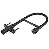 Змішувач для кухні GAPPO G4399-76 з підключенням фільтра питної води, з фіксатором, чорний, фото 3