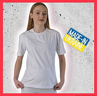 Белая базовая футболка для беременных и кормящих 42-56рр Универсальная женская футболка