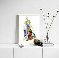 Схема для вишивки на тканині В обіймах ангела (Магія Візерунку)