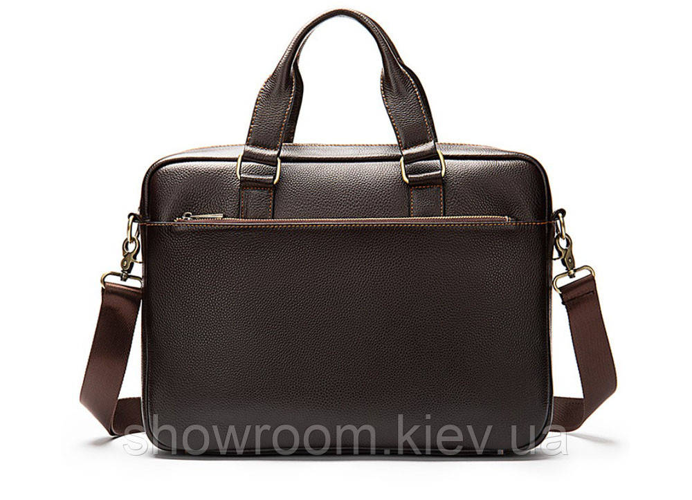 Чоловіча ділова шкіряна сумка Leather Collection (9919) коричнева, фото 1