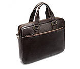 Чоловіча ділова шкіряна сумка Leather Collection (9919) коричнева, фото 7