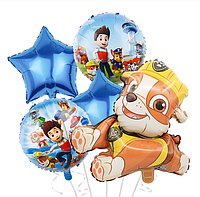 Фольгированные шары Щенячий патруль, детские воздушные шары Крепыш набор 5 шт