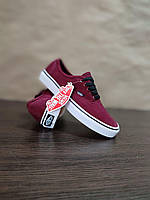 Кеды Vans Authentic BORDO / WHITE бордовые вансы унисекс кроссовки демисезон 2023