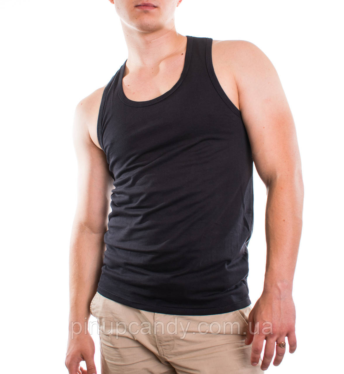 Чоловіча майка з бавовни Bono 950101 чорна (розміри: 46-56), фото 1