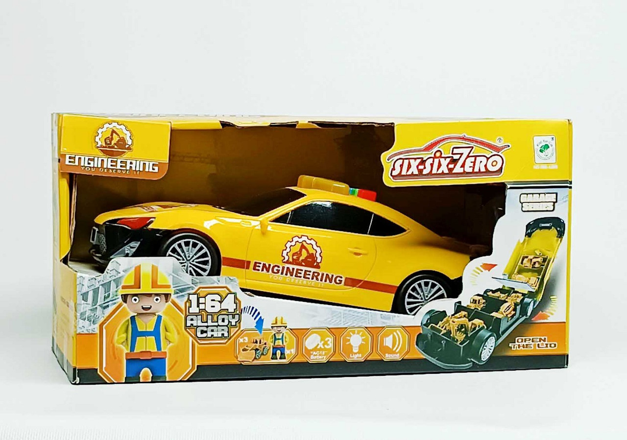 Машина-гараж Jia yu toy "Engineering" жовта 660-A208