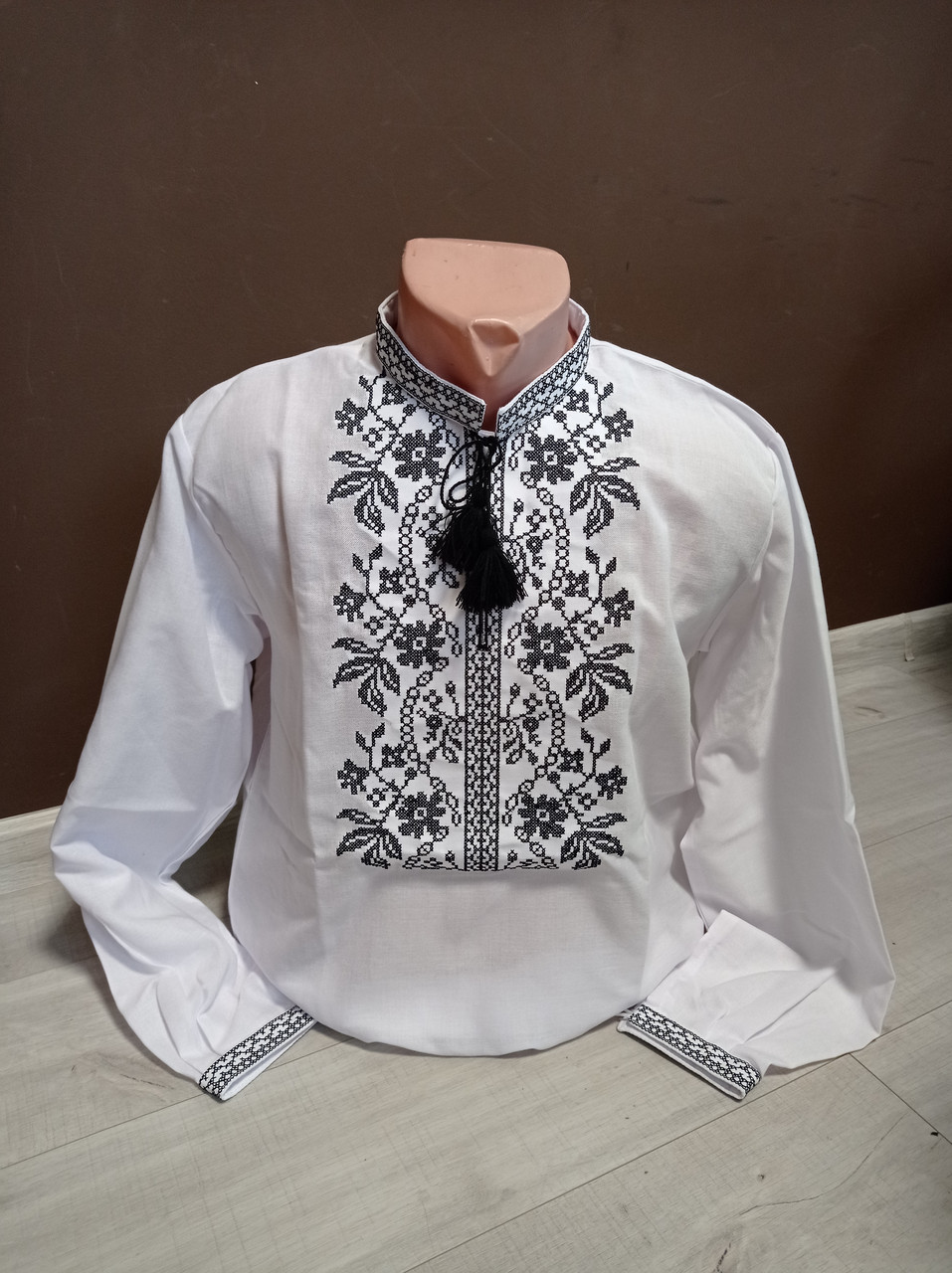 Дитяча вишиванка з вишивкою для хлопчика підлітка  УкраїнаТД на 12-16 років домоткане, фото 1
