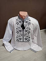 Дитяча вишиванка з вишивкою для хлопчика підлітка  УкраїнаТД на 12-16 років домоткане