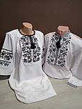 Дитяча вишиванка з вишивкою для хлопчика підлітка  УкраїнаТД на 12-16 років домоткане, фото 3