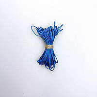 Вощеный шнур голубой 1 мм 10м хлопковый, основа для украшений, макраме
