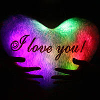Светящаяся Подушка Сердце «I love You»