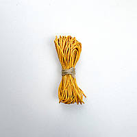 Вощеный шнур желтый 1 мм 10м хлопковый, основа для украшений, макраме